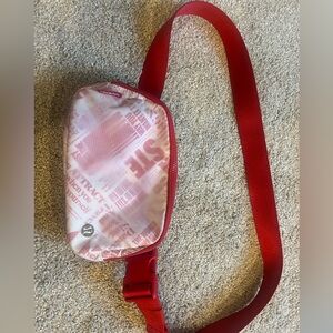 Lululemon belt bag small red mantras